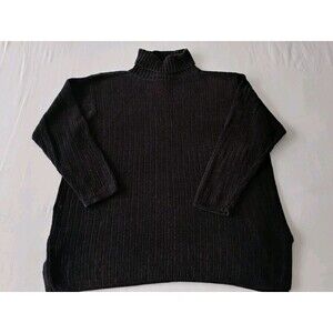 VTG Express Tricot Turtleneck Sweater Ribbed Boxy Y2K 90s S/M Oversized